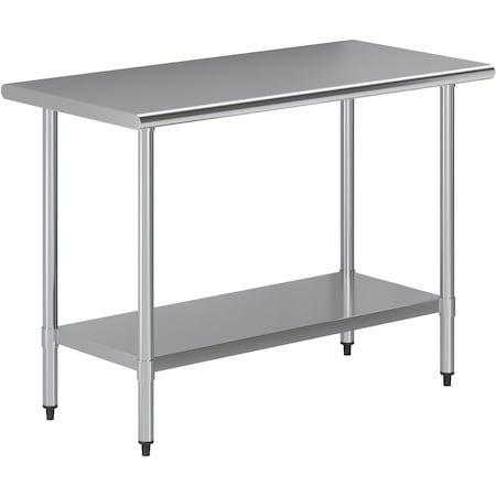 Amgood 18 in. x 36 in. Premium Stainless Steel Table with Undershelf. WT-SS-1836-Z